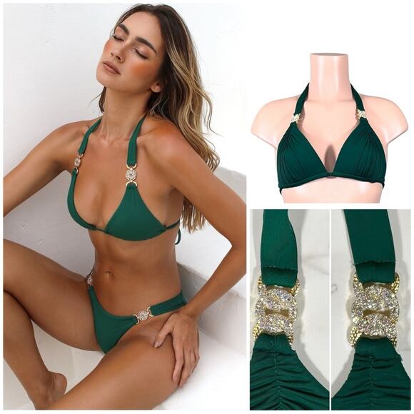 Dolcessa Emerald Ophidia Top SZ XL $95 - Picture 1 of 15